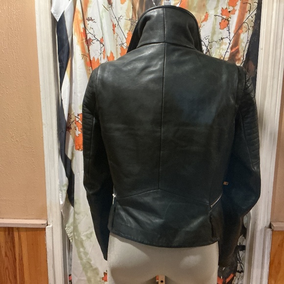 Zara Woman Leather Moto Jacket - Picture 6 of 12